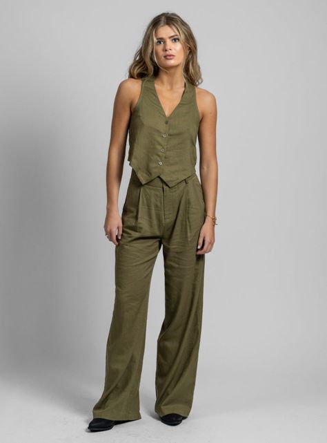 Blusa Pipa Lino Verde-4