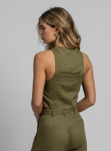 Blusa Pipa Lino Verde-3