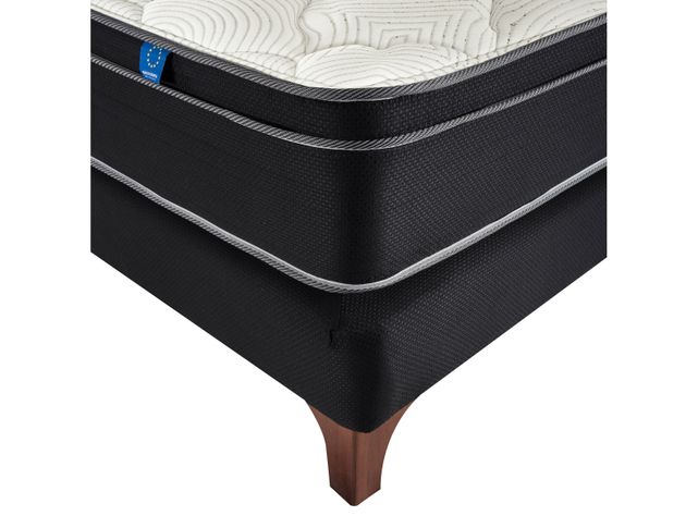 Cama Europea Nine 2 Plazas Base Dividida + Respaldo Design Grafito-3