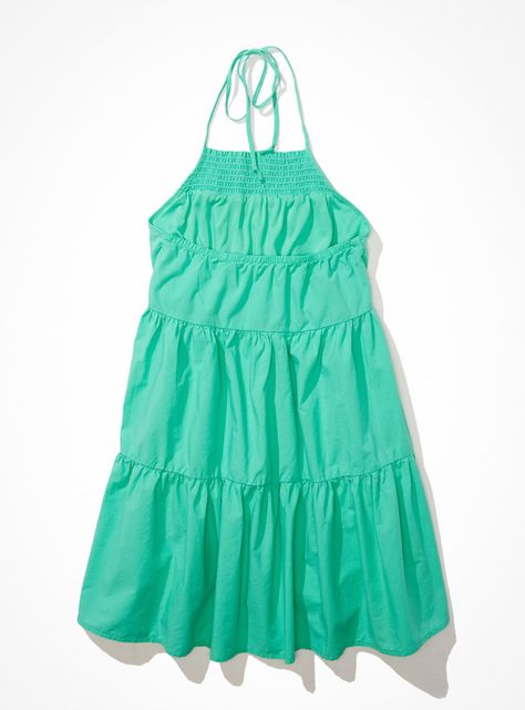 Vestido Mini High-Neck Poplin Halter-5