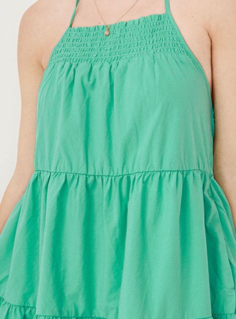 Vestido Mini High-Neck Poplin Halter-2