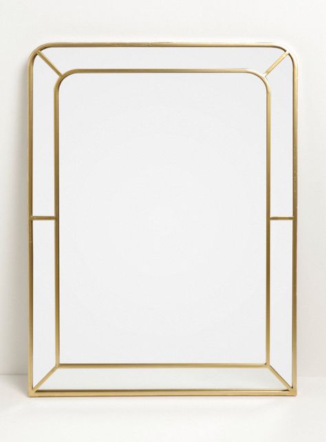 Espejo Rectangular Dorado 60 x 80 cm-0