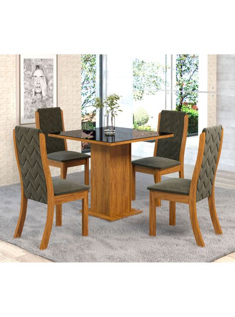 Juego Exit de Comedor Cali Vidrio + 4 Sillas-3