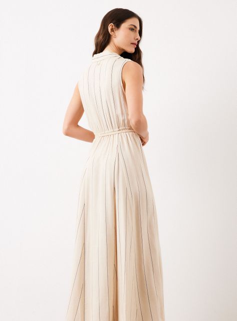 Vestido Rayado con Amarra en Cintura-1
