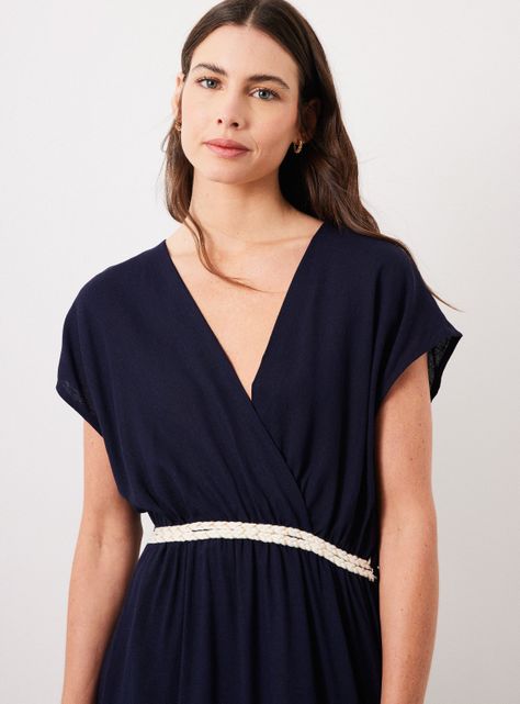 Vestido Lardo de Lino con Detalle en Cinturón-2