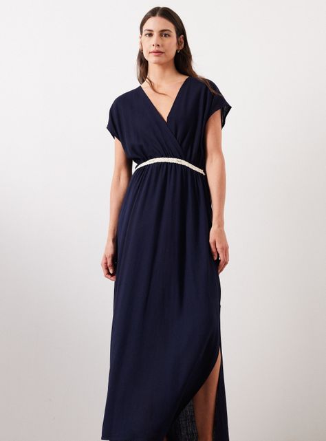 Vestido Lardo de Lino con Detalle en Cinturón-0