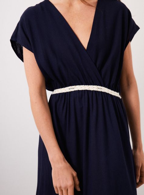 Vestido Lardo de Lino con Detalle en Cinturón-3