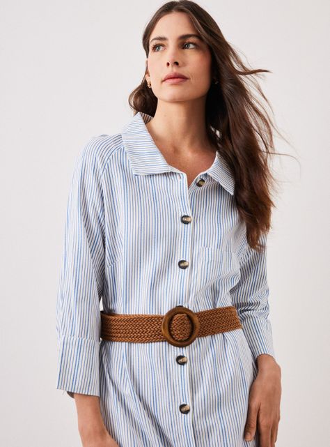 Vestido Camisero Estampado con Cinturón-2