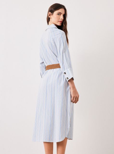 Vestido Camisero Estampado con Cinturón-1