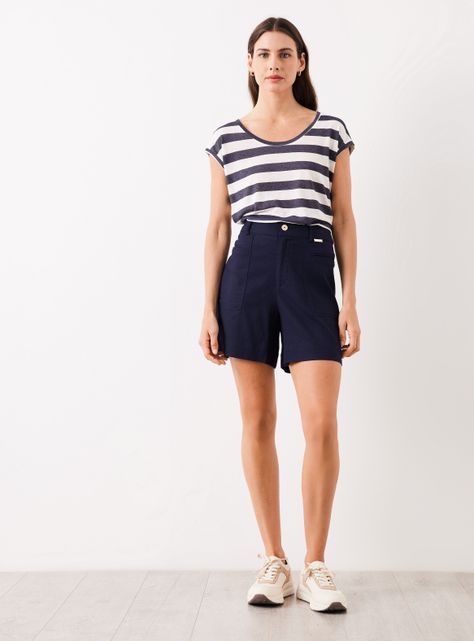 Short de Lino con Bolsillos-4
