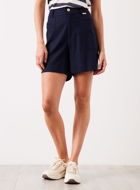 Short de Lino con Bolsillos-0
