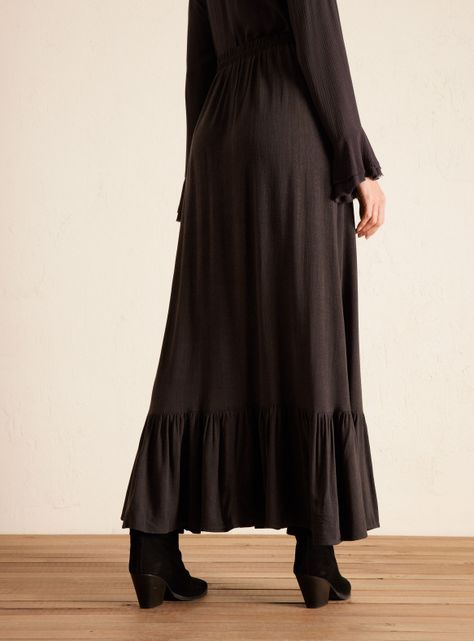 Falda Larga Maxi de Lino-1