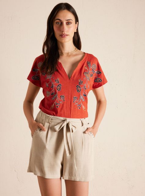 Short con Amarra y Aplicación de Tachas-0