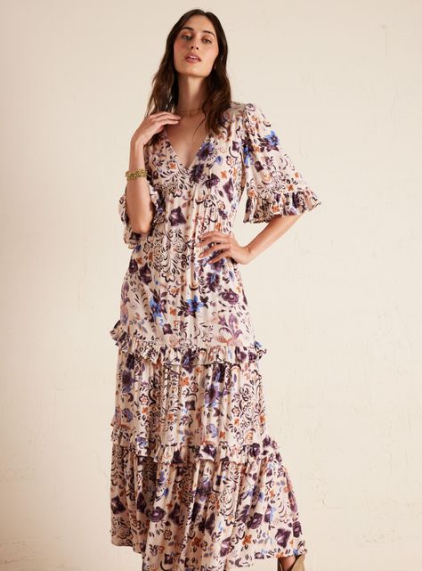 Vestido Manga Corta con Tela Textura Brillos-0