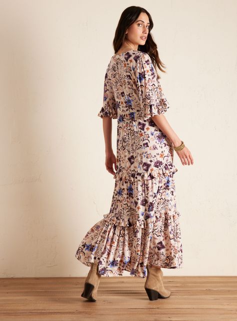 Vestido Manga Corta con Tela Textura Brillos-5