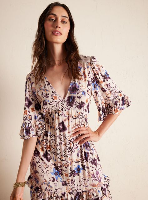 Vestido Manga Corta con Tela Textura Brillos-2