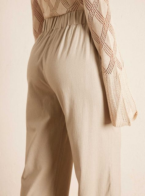 Pantalón con Amarra de Lino-3