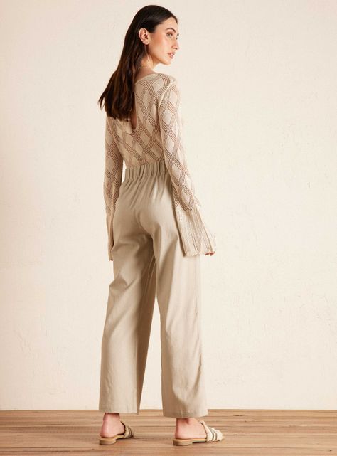 Pantalón con Amarra de Lino-5