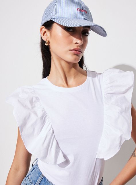 Polera con Vuelo de Tela Rígida-2