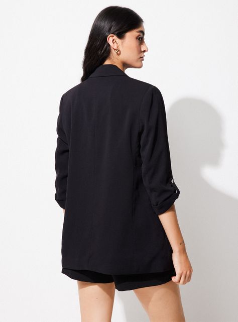Blazer Básico de Manga con Pasador-1