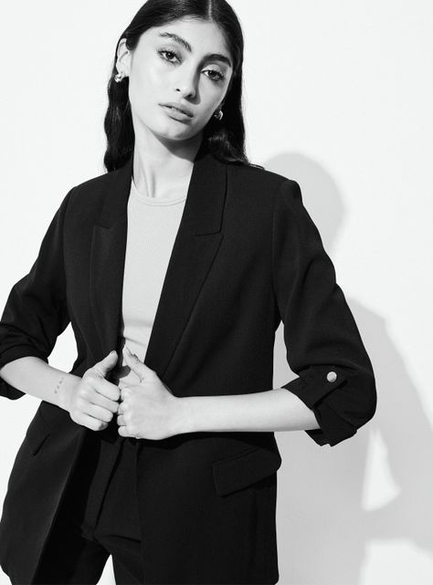 Blazer Básico de Manga con Pasador-2