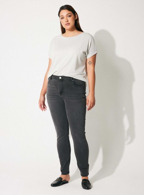 Jeans Skinny Tiro Alto Curvy-4