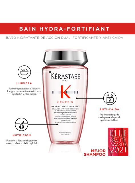 Shampoo XL Anti-Caída Bain Hydra-Fortifiant Genesis 500 ml-1