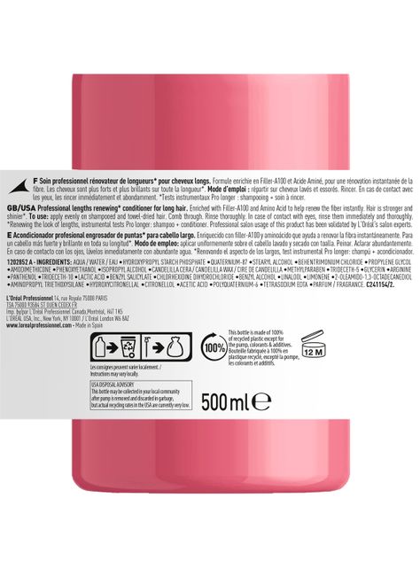 Acondicionador Potenciador de Largos Pro Longer 500 ml-2