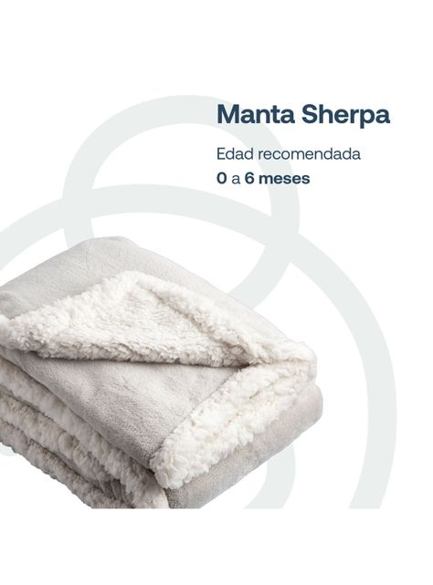 Manta de Sherpa Gris Bebesit-3