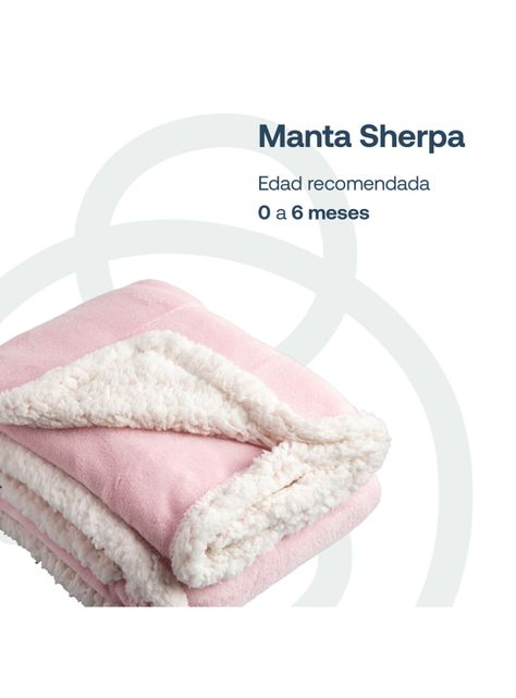 Manta de Sherpa Rosada Bebesit-2