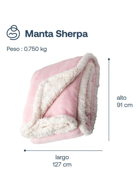 Manta de Sherpa Rosada Bebesit-1