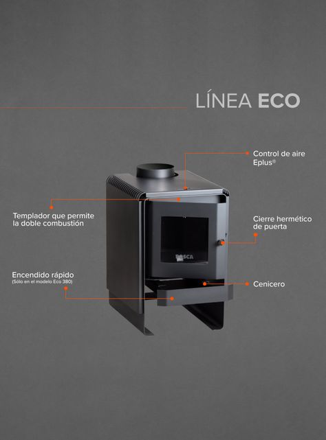 Estufa a Leña Bosca Eco 350-3