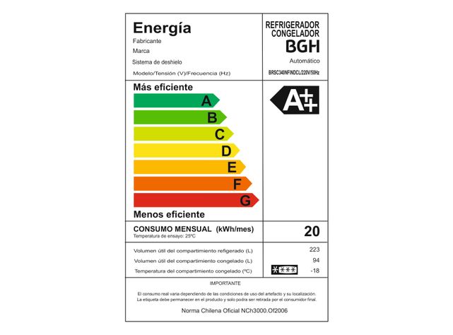 Refrigerador BGH No Frost 317 Litros BRSC340NFINDCL-5