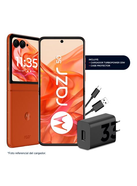 Smartphone Moto Rarz 50 512GB 6.9" Naranjo Liberado-1