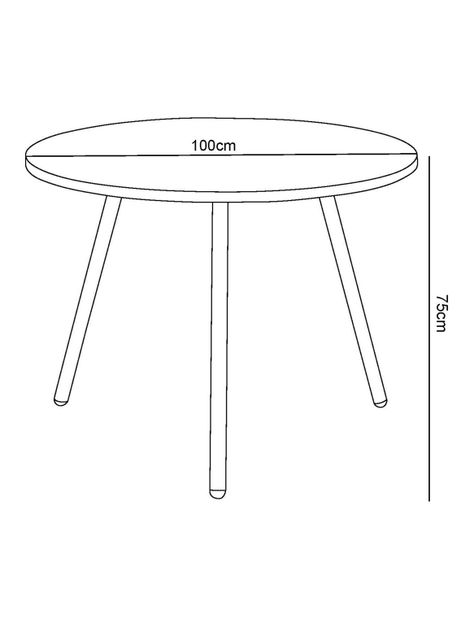 Mesa de Comedor Minimal Redonda-2
