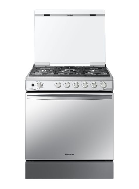 Cocina a Gas 5 quemadores 1x Quemador Triple Corona Acero inoxidable  115 Litros Espejada-2