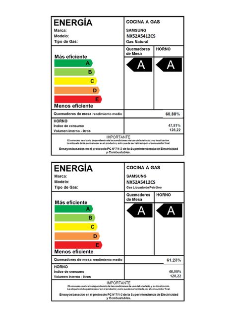 Cocina a Gas 6 Quemadores Acero inoxidable 128 Litros Espejada-6