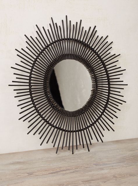 Espejo Redondo Sol Negro 60 cm-1