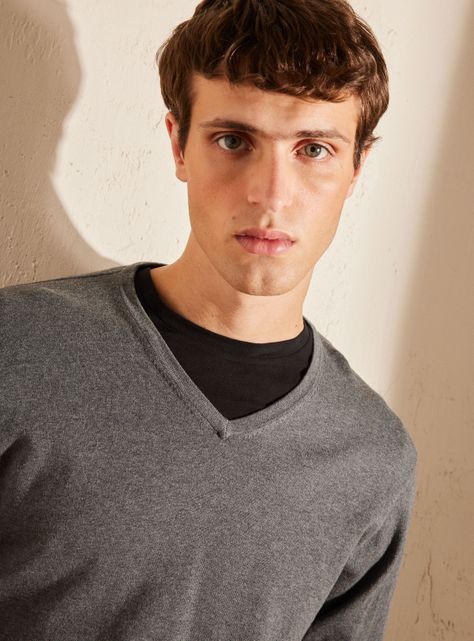 Sweater Cuello V Algodón-3