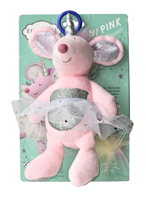 Peluche Runi Pink 18 cm-0