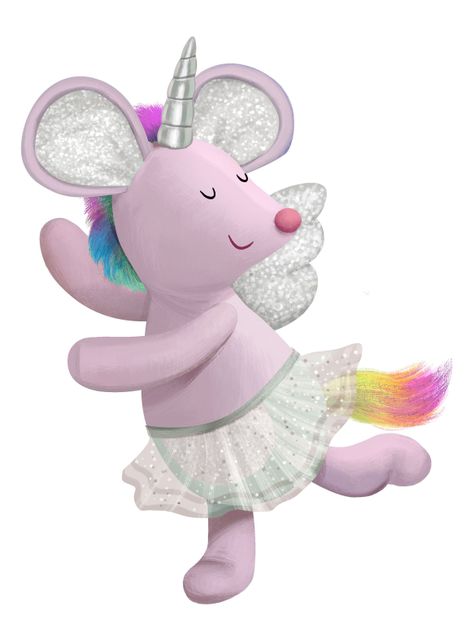Peluche Runi Pink 18 cm-2