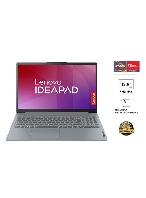 Notebook Ideapad Slim 3 AMD Ryzen 7 16GB RAM 512GB SSD 15.6" FHD IPS Retroiluminado-2