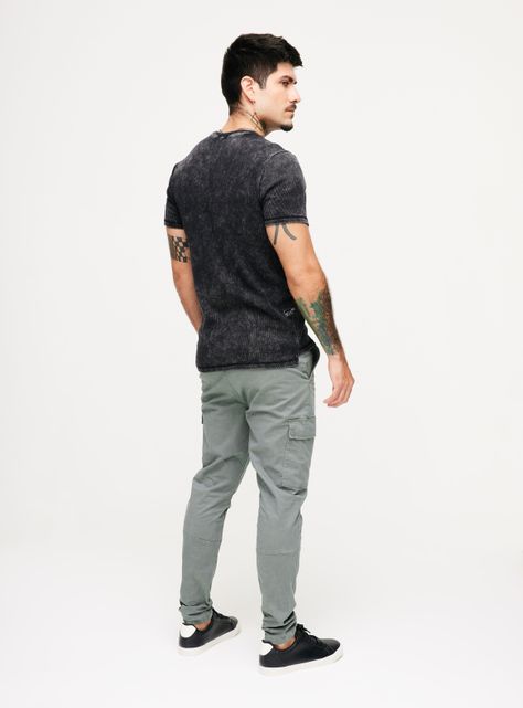 Polera Ajustada Lavada Acid Wash Espalda Larga-5
