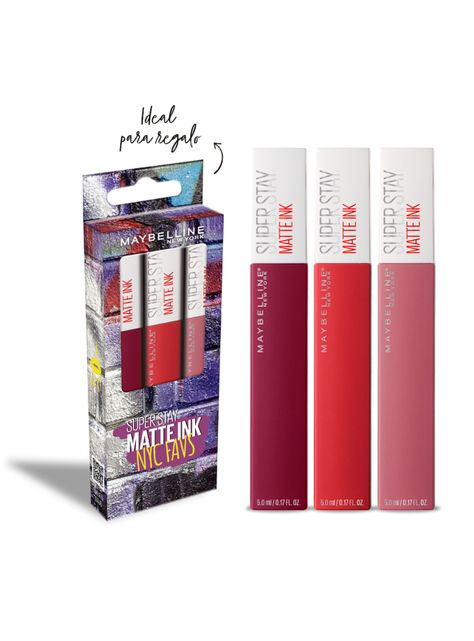 Set Maybelline 3 Labiales Superstay Matte Ink Nyc Favoritos-0