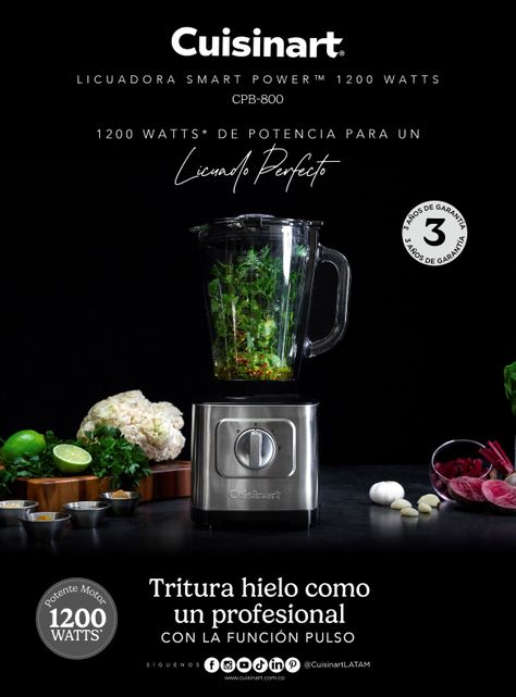 Licuadora Smart Power 900W CPB800CL-3