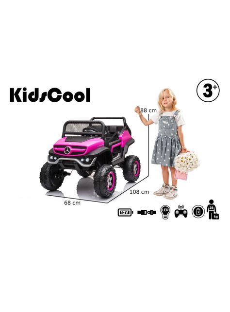 Jeep a Batería Mercedes Benz Rosado 12 Volts-1