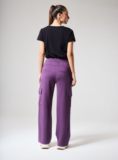 Pantalón Tela Fluida Bolsillos Cargo-5