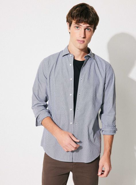 Camisa Poplin Mini Cuadro Algodón-0