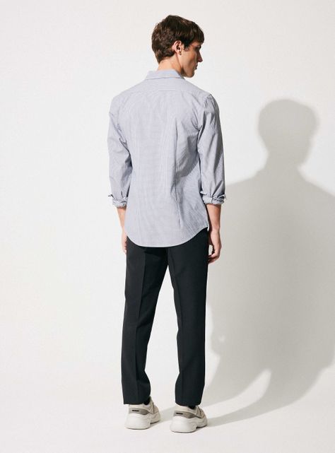 Camisa Poplin Mini Cuadro Algodón con Spandex-5
