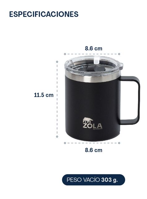 Taza Térmica Campers Mug 350 ml Gris-2